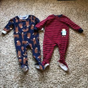 Fleece Onesies from Carter’s with Grippy Feet
